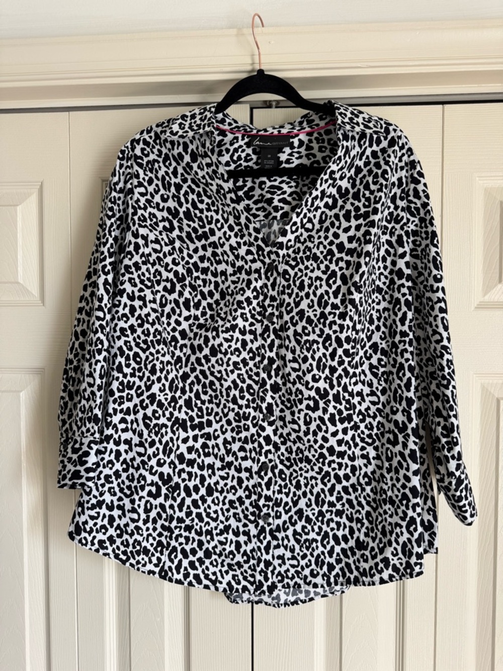 Lane Bryant Leopard Print Button-down Blouse Size 20